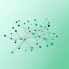 Abstract connection lines forming an office network