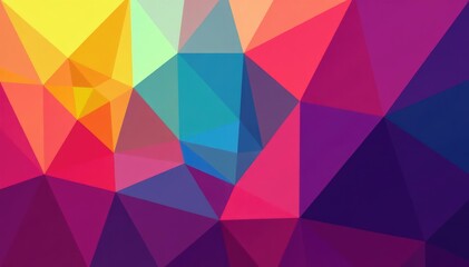 Obraz premium Geometric abstract shapes in vibrant color palette, art, minimal, geometric