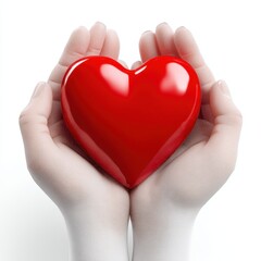 Obraz premium Red heart in hands