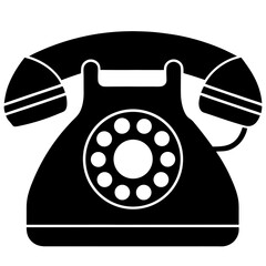 phone Icon silhouette vector isolated on white background