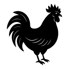 Roster silhouette vector isolated on white background