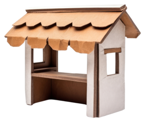 PNG Stall cardboard white background architecture.
