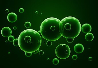 Abstract Green Bubbles: A Deep Dive into Cellular Structures