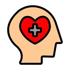 Mental Health Vector Filled Icon Design