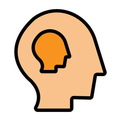 Self Awareness Vector Filled Icon Design