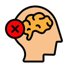 Mental Disorder Vector Filled Icon Design