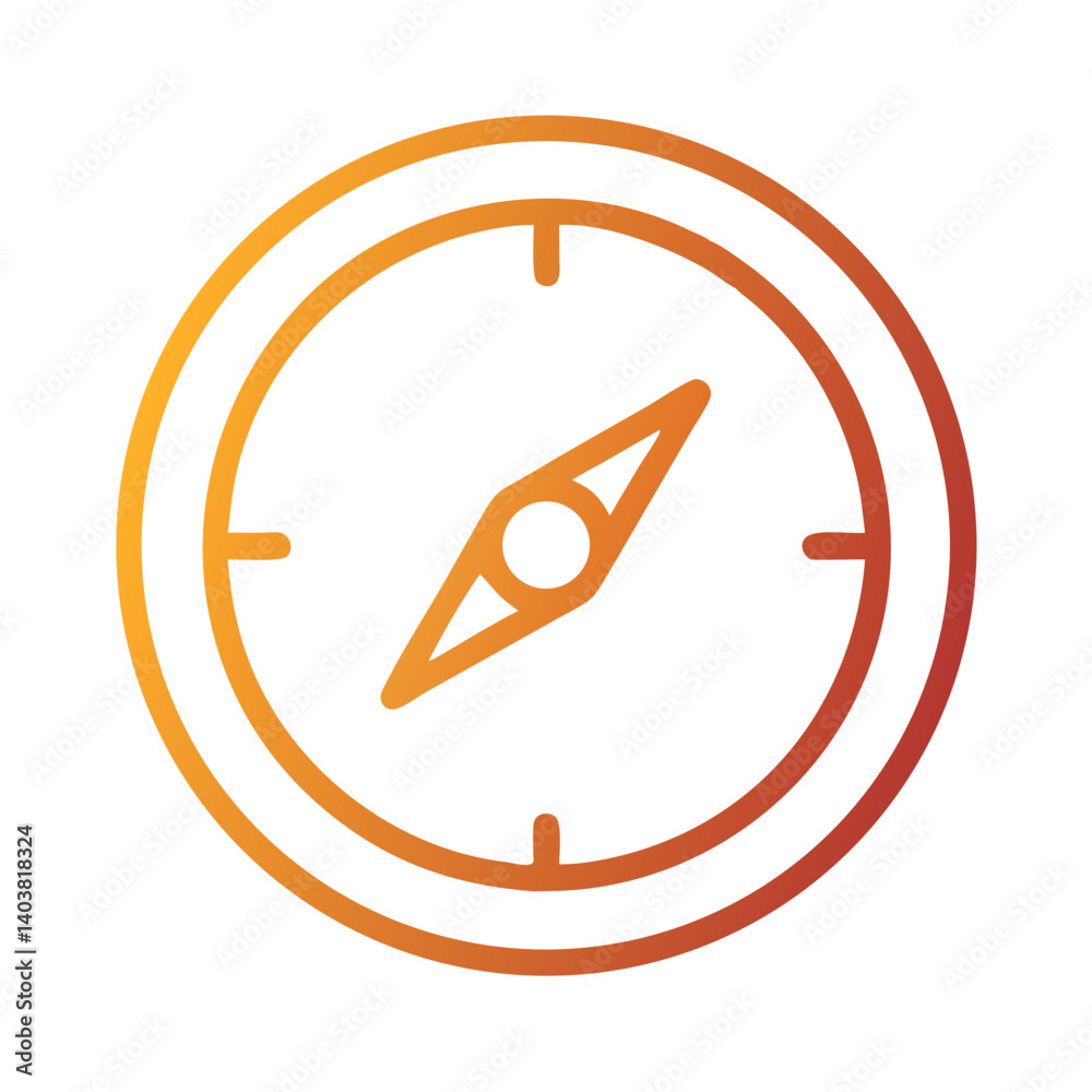 Aufkleber Compass Icon Representing Navigation and Directional Guidance