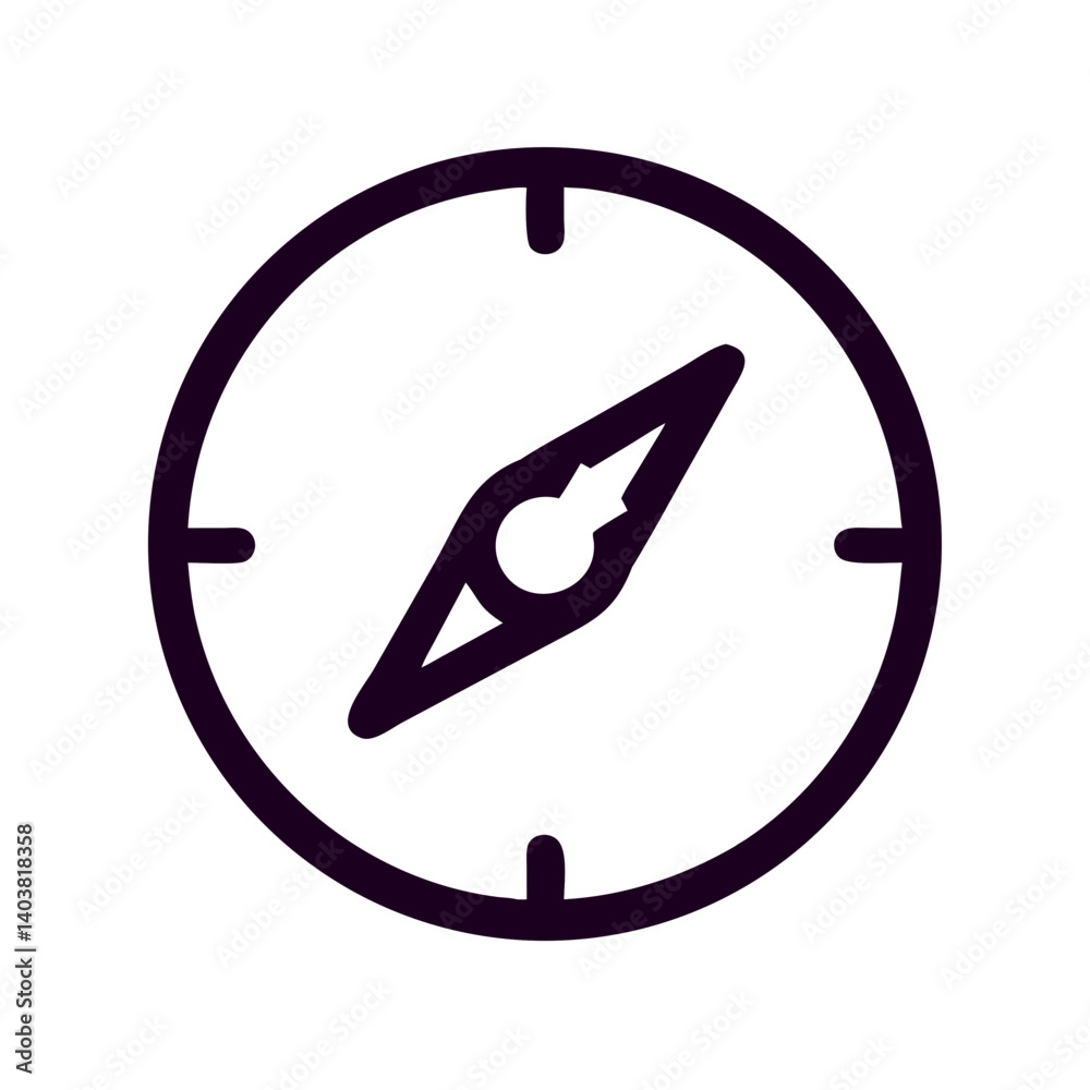 Aufkleber Compass Icon Representing Navigation and Directional Guidance