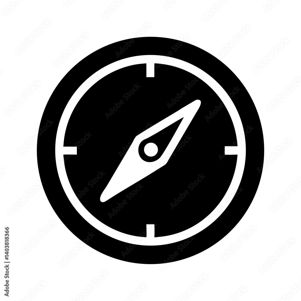 Aufkleber Compass Icon Representing Navigation and Directional Guidance