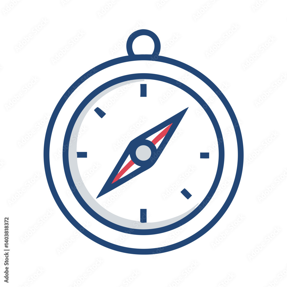 Aufkleber Compass Icon Representing Navigation and Directional Guidance