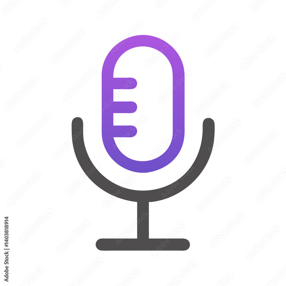 Aufkleber microphone icon representing audio input and voice recording