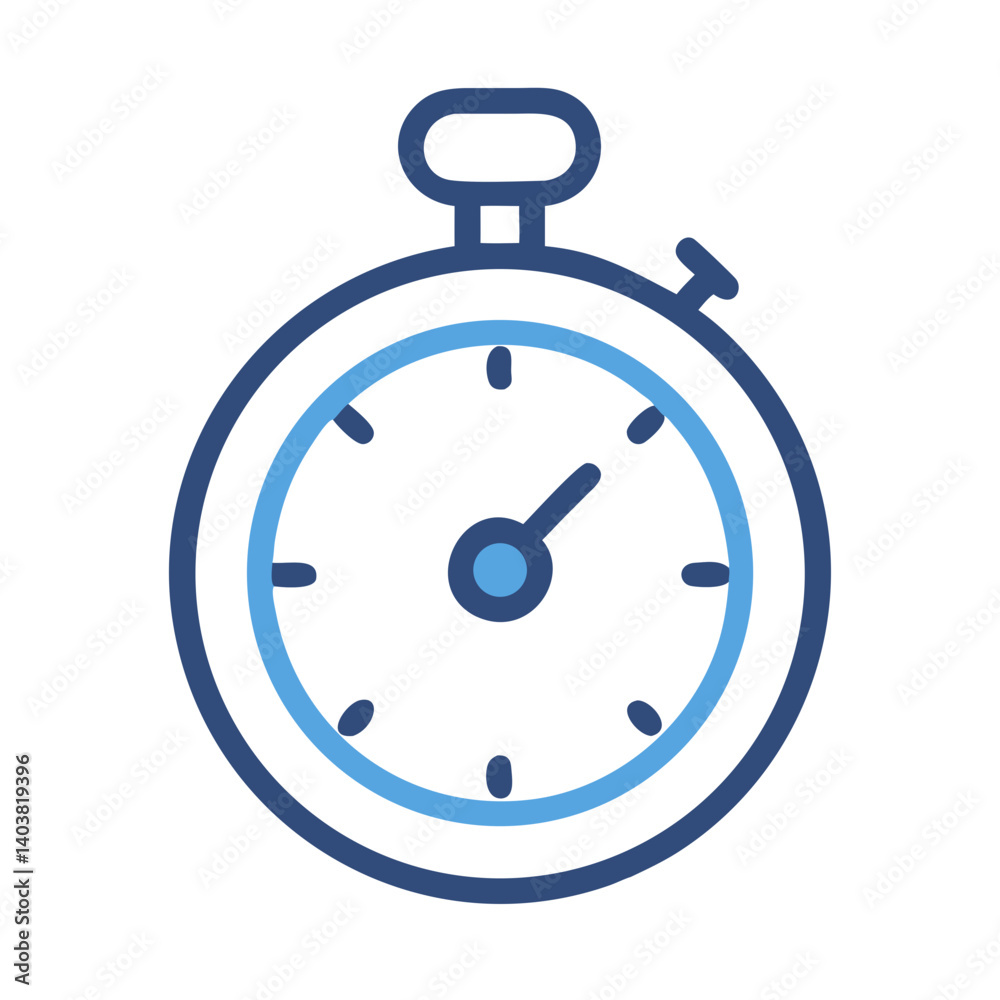 Poster Stopwatch Icon Representing Timer or Time Duration Measurement