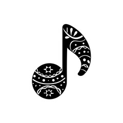 creative details Easter Music Note Icon Vector Illustration