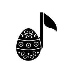 creative details Easter Music Note Icon Vector Illustration