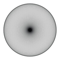 Soft concentric gradient halftone circle