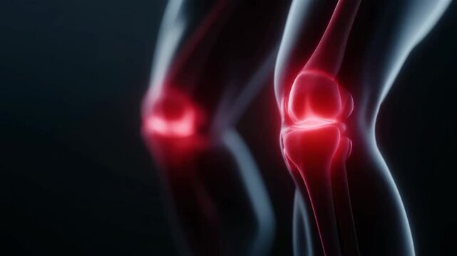 Body silhouette with glowing joints. Diseases and World Arthritis Day.	