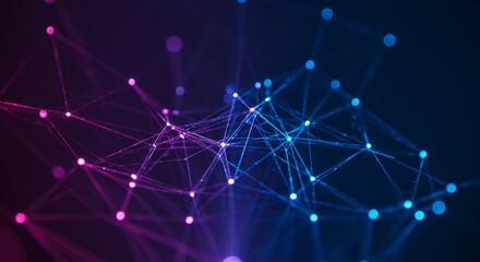 Global Quantum Network: Illuminated Fiber Optic Connections - Quantum computing, global network, data flow, electronic intelligence, tech innovation. Symbolizes connection, speed, intelligence