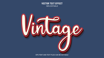 Retro vintage editable text effect
