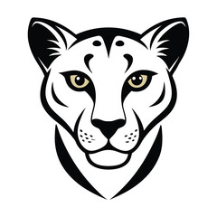 Vector-silhouette-of-a-wild--cheetah---head--sleek  angry expresation A jaguar, panther, leopard or cheetah wildcat spotted cat billiards pool sports team mascot 