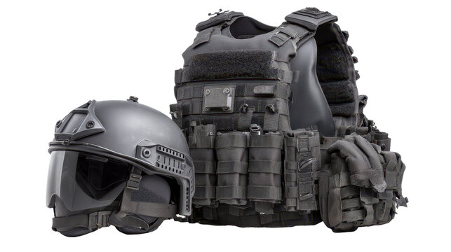 Tactical gear for professional use. transparent background