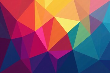 Fototapeta premium Geometric shapes create a continuous, colorful backdrop, vibrant, texture