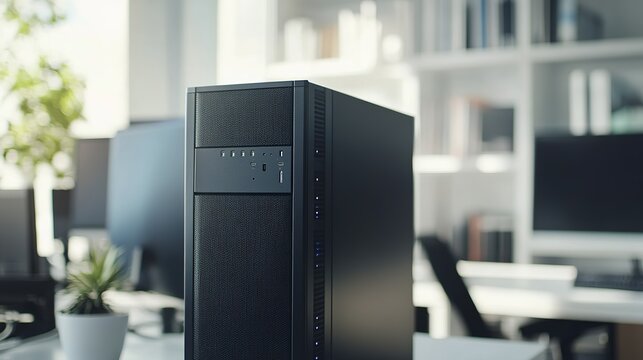 Best desktop computer tower for gaming and office use black pc case with modern design and cooling system