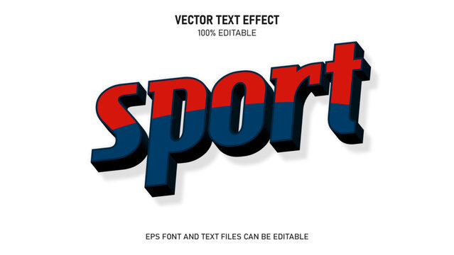 Sport 3d text editable text effect