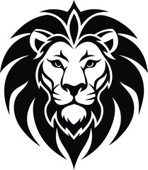 Lion design vector template. Lion head logo design icon symbol vector illustration