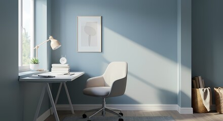 Serene Home Office Design Ideas: Desk, Chair & Decor