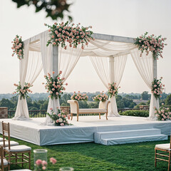 "Luxurious Floral Wedding Decor and Stage Designs for Celebrations"

