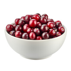 Fresh Cranberries in White Bowl Healthy Snack