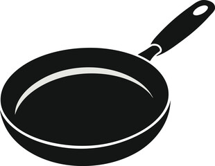 Frying pan silhouette illustration 
