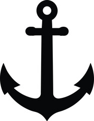 Anchor silhouette vector illustration