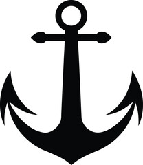 Anchor silhouette vector illustration