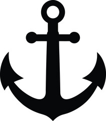 Anchor silhouette vector illustration