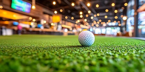 Golf putting green indoor