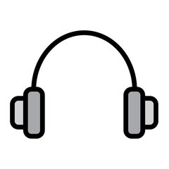Headphones Vector Filled Icon Design
