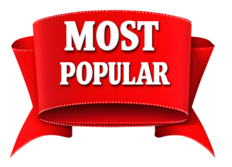 most popular banner top selling ribbon best choice tag trending banner popular selection number one offer leading banner highly recommended favorite tag hot selling ribbon png isolated in white