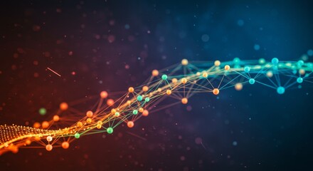 Network Connectivity Data Flow - Abstract network, data flow, connectivity, technology, global communication. Symbolizing connection, innovation, progress, information, and the world