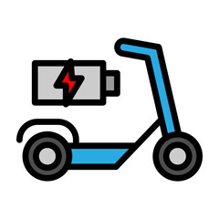 Scooter Charger Vector Filled Icon Design