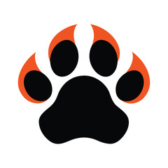 Animal Paw Print Logo Icon Vector Design