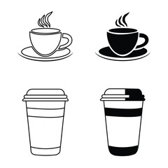 Vector silhouette of a coffee cup