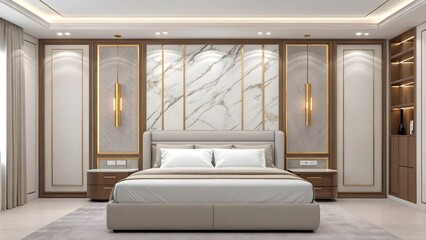 Luxurious Modern Bedroom Interior Design Upscale Elegance and Comfort