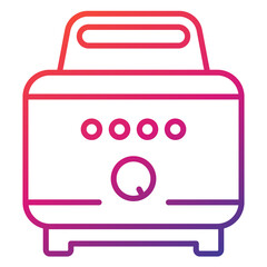 air fryer line icon