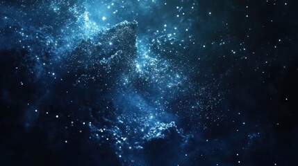 Naklejka premium Explore the Beauty of the Universe with Stunning Blue Galaxy and Starry Night Sky Imagery