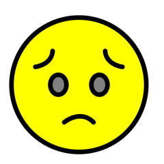 Sighing Face Vector Filled Icon Design