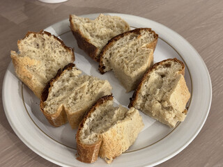 Freshly baked bread with dates and walnuts