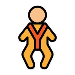 Child Seatbelt Vector Filled Icon Design