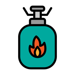 Camp Stove Vector Filled Icon Design
