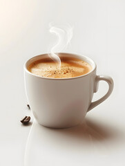 Obraz premium Aromatic Coffee Bliss: A steaming cup of rich coffee, exuding inviting aromas and a sense of warmth, perfect for a moment of relaxation.